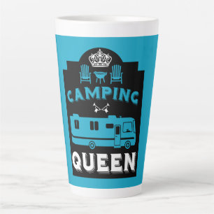 RV Camping Queen USA Latte Mug