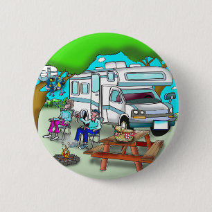 RV Cartoon 9475 2 Inch Round Button