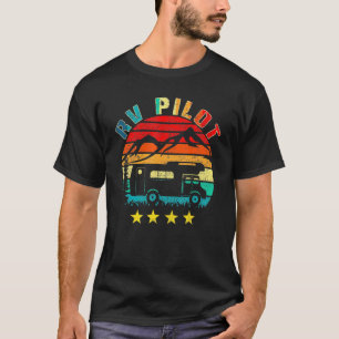 Rv Co Pilot Camping  Vintage Motorhome Travel Vaca T-Shirt