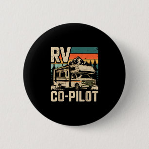 Rv co pilot rv camping camper sunset scenic 2 inch round button