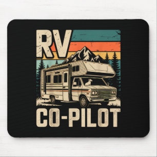 Rv co pilot rv camping camper sunset scenic  mouse pad