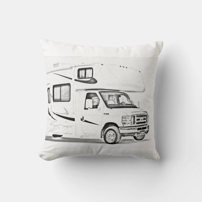 "RV" design throw pillows (Front)