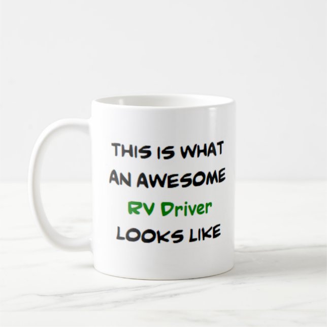 rv driver, awesome coffee mug (Left)