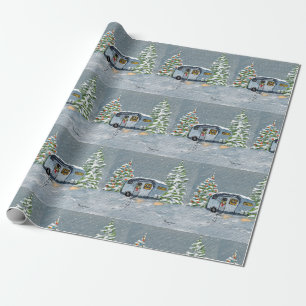 RV full time in the winter Christmas Wrapping Paper