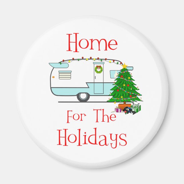 RV Home For The Holidays Magnet (Front)