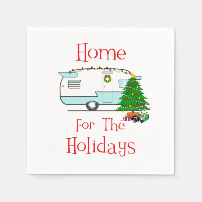 RV Home For The Holidays Napkins (Front)