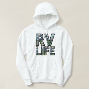 RV Life Adventure Camper Road Trip Typography Hoodie