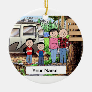 RV Lovers - 2 Boys Ceramic Ornament