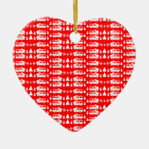 RV Motorhome Christmas Decor Ceramic Ornament