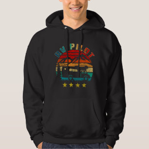 RV Pilot Camping Funny Vintage Motorhome Travel Va Hoodie