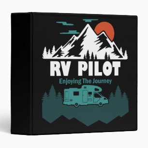 RV Pilot Camping Motorhome Travel Vacation Gift Binder