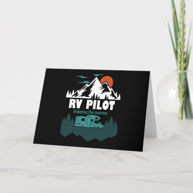 RV Pilot Camping Motorhome Travel Vacation Gift Card (Front)