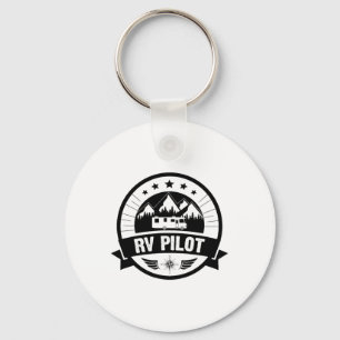 Rv Pilot Funny Motorhome Rv Travel For Men Women Keychain