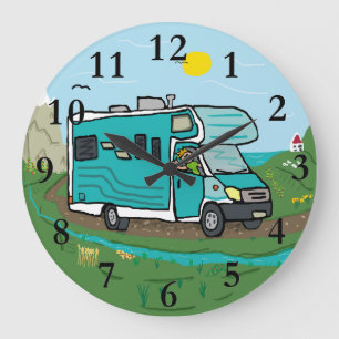 RV Recreational Vehicle Large Clock