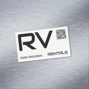 🔥 RV Rentals Custom QR Magnetic Business Card