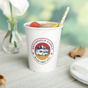 RV Road Trip Dad Matching Family Summer Vacation Paper Cups