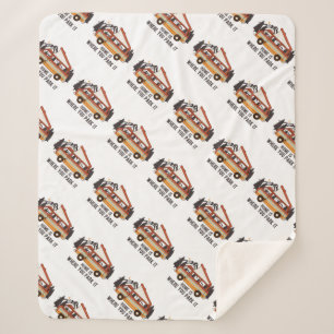 RV Tent Trailer "Home is Where You Park It" Sherpa Blanket