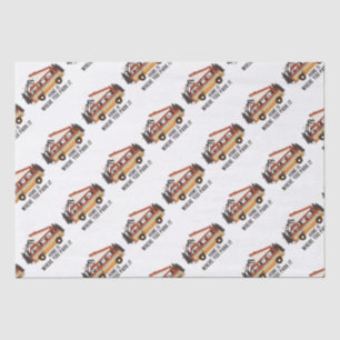 RV Tent Trailer "Home is Where You Park It" Tissue Paper