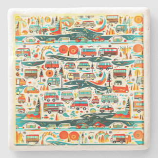 RV Travels Stone Coaster