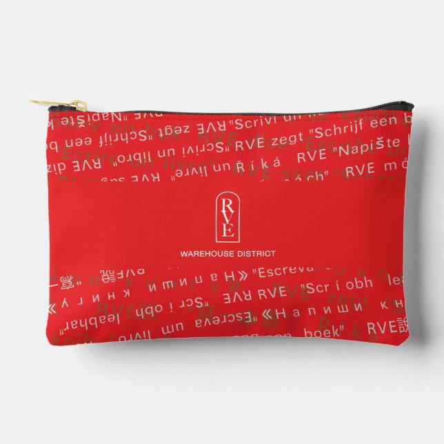 RVE DIT : "Écrire Un Livre" Petite Pochette (Rouge (Recto)