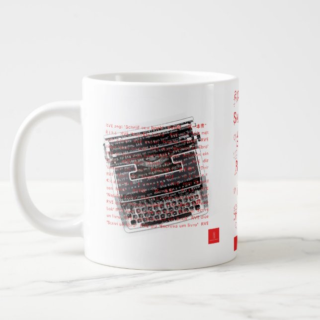 RVE DIT : "Écrivez un livre" Jumbo Mug (Gauche)