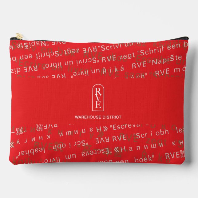 RVE SAYS: "Write A Book" Large Pouch (Red) (Front)
