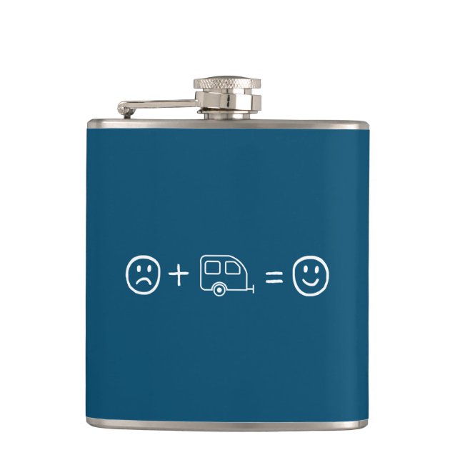 RVing Makes You Happy Hip Flask (Front)