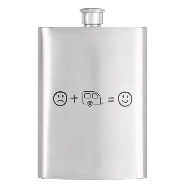 RVing Makes You Happy Hip Flask (Front)