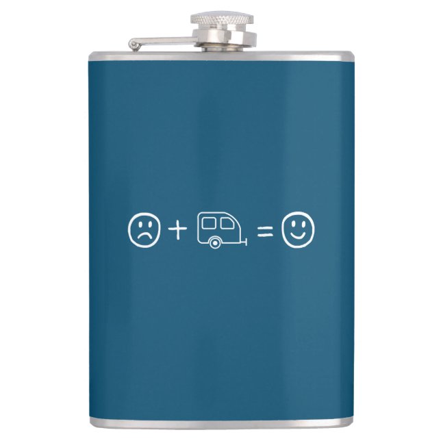 RVing Makes You Happy Hip Flask (Front)