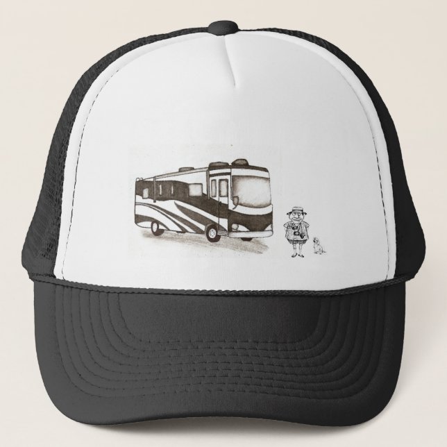 RV'ing Man Trucker Hat (Front)