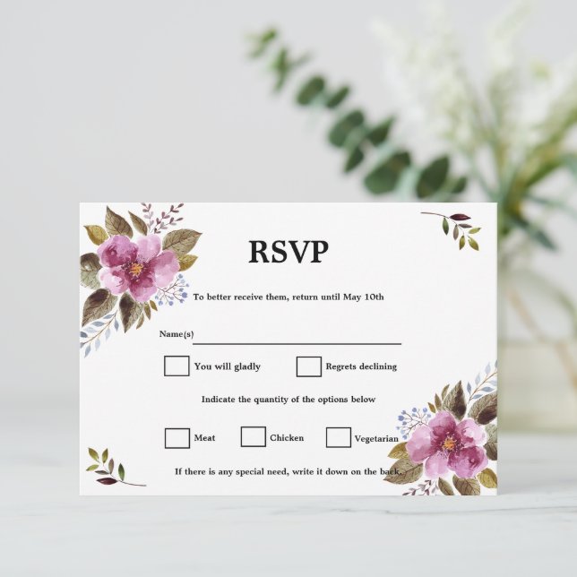 RVSP RSVP CARD | Zazzle