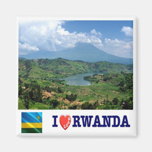 RW - Rwanda - Virunga Mountains - I Love Magnet