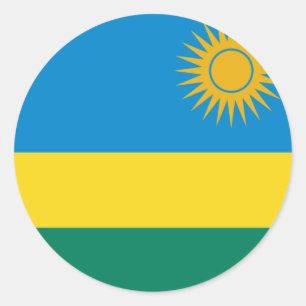 rwanda classic round sticker