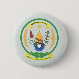Rwanda Coat of Arms detail 2 Inch Round Button