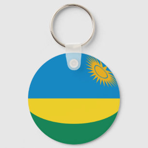 Rwanda Fisheye Flag Keychain