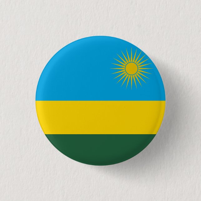 Rwanda Flag 1 Inch Round Button (Front)