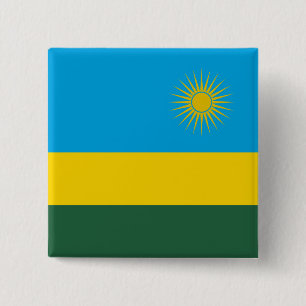 Rwanda Flag 2 Inch Square Button