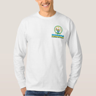 Rwanda Flag and Coat of Arms Patriotic T-Shirt