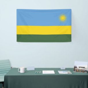 Rwanda flag banner