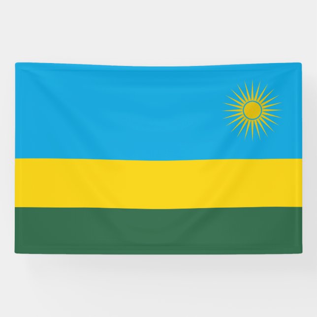 Rwanda Flag Banner (Horizontal)
