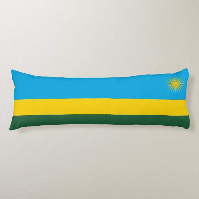Rwanda Flag Body Pillow (Front)