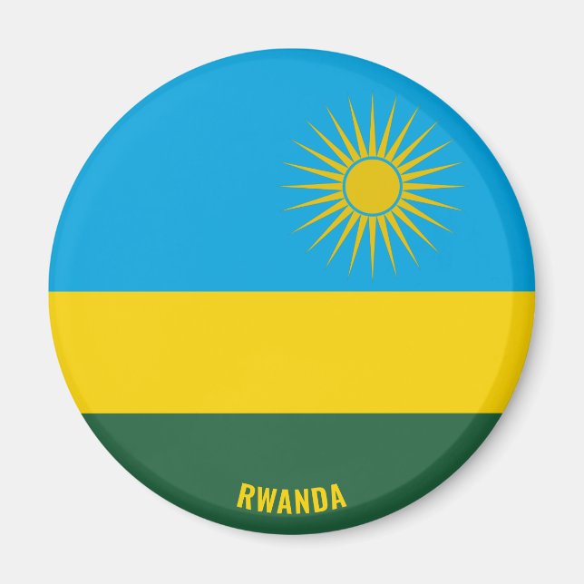 Rwanda Flag Charming Patriotic Magnet (Front)