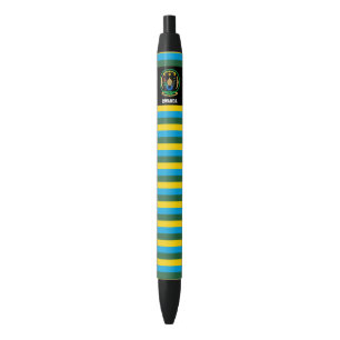 Rwanda Flag Cute Patriotic Black Ink Pen