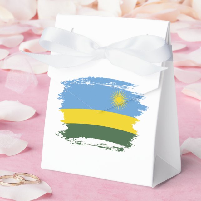 Rwanda flag favor box (Wedding)