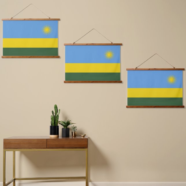 Rwanda flag hanging tapestry (Asymmetrical)