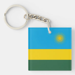 Rwanda Flag Keychain