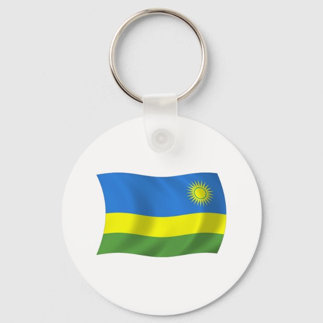 Rwanda Flag Keychain (Front)