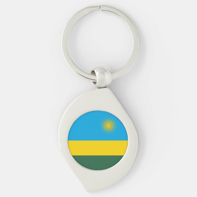 Rwanda Flag Keychain (Front)