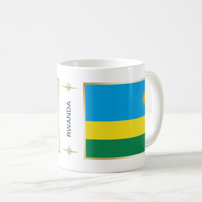 Rwanda Flag + Map Mug (Front Right)