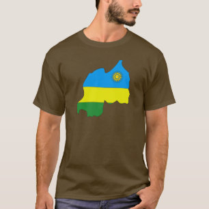 Rwanda flag map T-Shirt